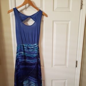 ☆SALE☆ Derek Heart Blue Print Long Maxi L XS